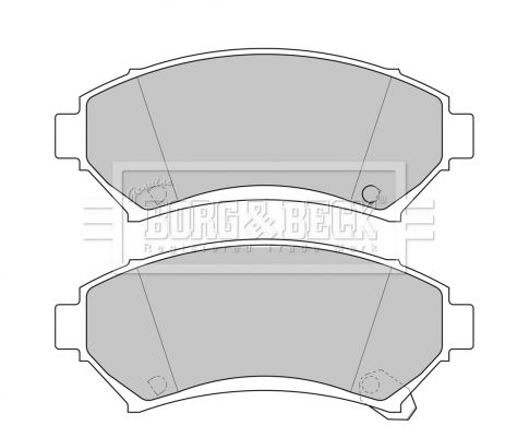 BORG & BECK Комплект тормозных колодок, дисковый тормоз BBP1686